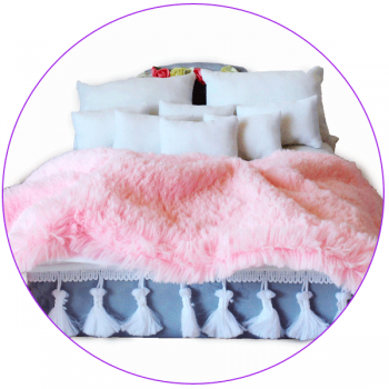 Miniaure blankets, pillows, rugs