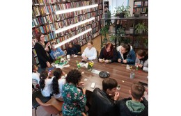 Presentation of the exhibition of my work in the library of New Vilnia (Lithuania).