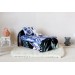 Miniature 1:12 scale bed, dollhouse furniture blanket