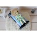 Miniature 1:12 scale bed, dollhouse furniture blanket