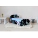 Miniature 1:12 scale bed, dollhouse furniture blanket
