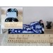 Miniature 1:12 scale bed, dollhouse furniture blanket