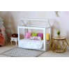 Miniature frame bed, dollhouse wooden canopy 