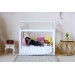 Miniature frame bed, dollhouse wooden canopy 