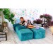 Miniature furniture pouf bed 2 in 1 seat 1:6 scale