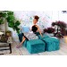 Miniature furniture pouf bed 2 in 1 seat 1:6 scale