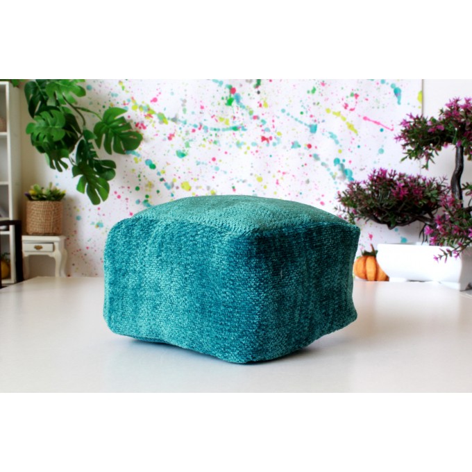 Miniature furniture pouf bed 2 in 1 seat 1:6 scale