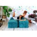 Miniature furniture pouf bed 2 in 1 seat 1:6 scale