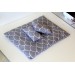 Dollhouse bedding set miniature gray color 1:6 scale