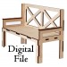 Miniature sofa 1:6 scale digital file. Dollhouse furniture