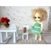 Micro teddy bear toy for 1:12 scale BJD dolls. Doll