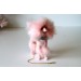 Miniature dog pink poodle, realistic BJD doll prop