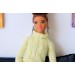 Miniature sweater with socks, Barb BJD doll yellow 