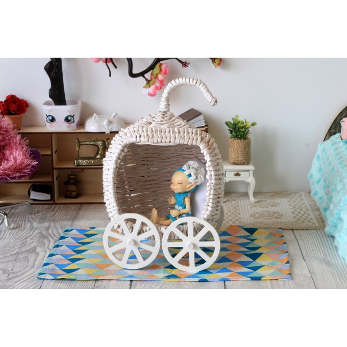 Cinderella carriage, fairy tale wicker pumpkin stroller