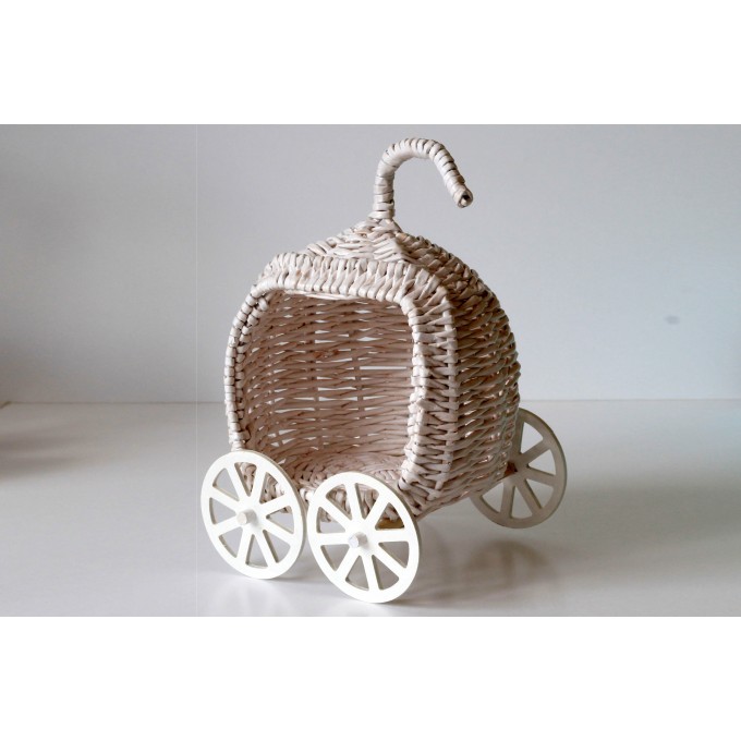 Cinderella carriage, fairy tale wicker pumpkin stroller
