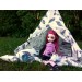 Teepee doll tent for Barb, 12 inch BJD doll. Wigwam 
