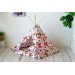 Miniature teepee tent. Tiny play-tent with mat pillows