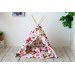 Miniature teepee tent. Tiny play-tent with mat pillows