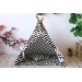 Miniature dollhouse teepee tent, 12 inch zigzag 