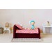 Miniature bed 1:12 scale dollhouse furniture, upholstered