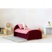 Miniature bed 1:12 scale dollhouse furniture, upholstered