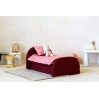 Miniature bed 1:12 scale dollhouse furniture, upholstered