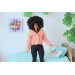 Knitted sweater Barb BJD doll. Pink chunky turtleneck 