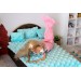 Knitted mermaid tail blanket for dolls, miniature