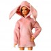 Doll sweater with bunny ears hood Barb BJD doll outfit