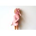 Doll sweater with bunny ears hood Barb BJD doll outfit