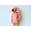 Doll sweater with bunny ears hood Barb BJD doll outfit