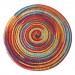 Dollhouse rug, round colorful miniature pad 