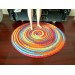 Dollhouse rug, round colorful miniature pad 