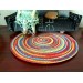 Dollhouse rug, round colorful miniature pad 