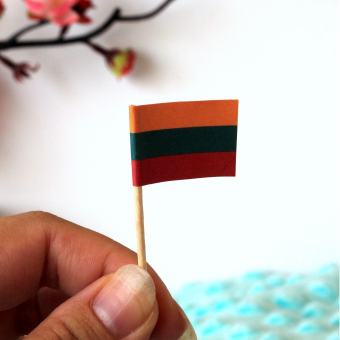 Miniature flag 3 inch height dollhouse accessories 