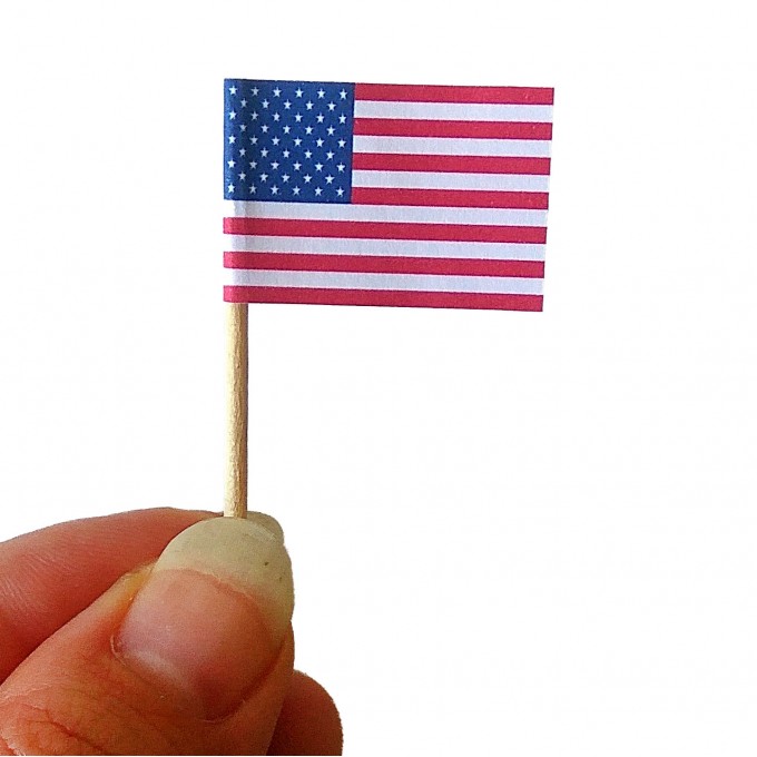 Miniature flag 3 inch height dollhouse accessories 