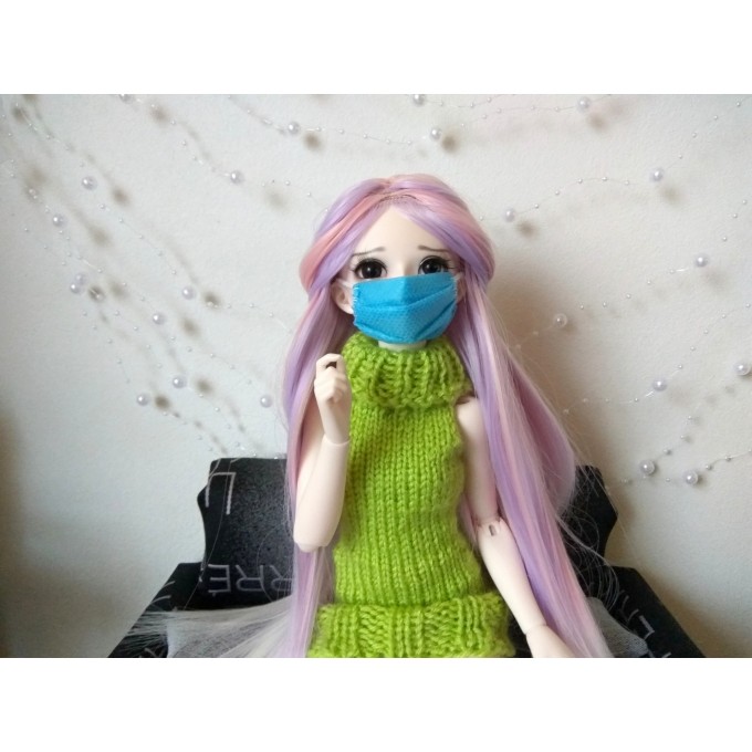 Doll face mask for 1/4 scale BJD doll Miniature