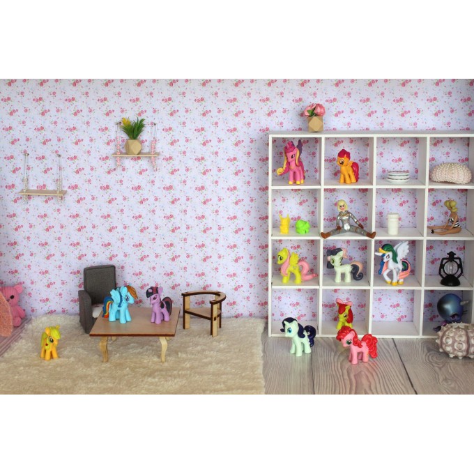 Free printable roses wallpaper, pink dollhouse