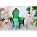 Miniature chair 1:6 scale wooden upholstered colorful 