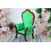 Miniature chair 1:6 scale wooden upholstered colorful 