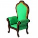 Miniature chair 1:6 scale wooden upholstered colorful 