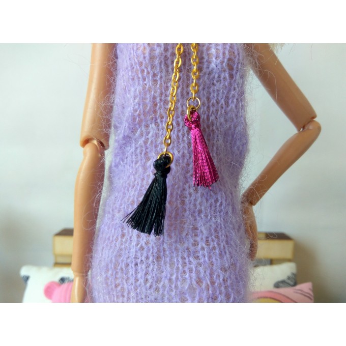 Jewelry set for doll 12-inch. Miniature kawaii 