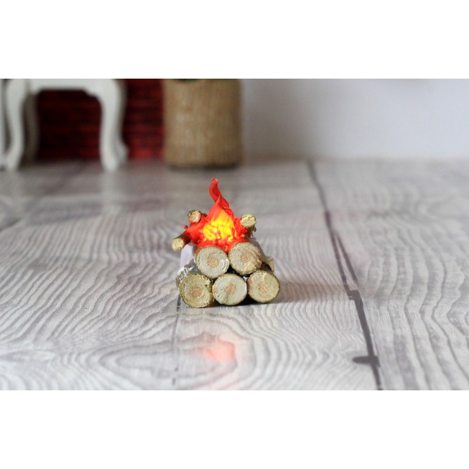 Free miniature campfire tutorial making DIY dollhouse 