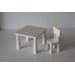 Miniature Mammut chair table set, 1:8 scale dollhouse 