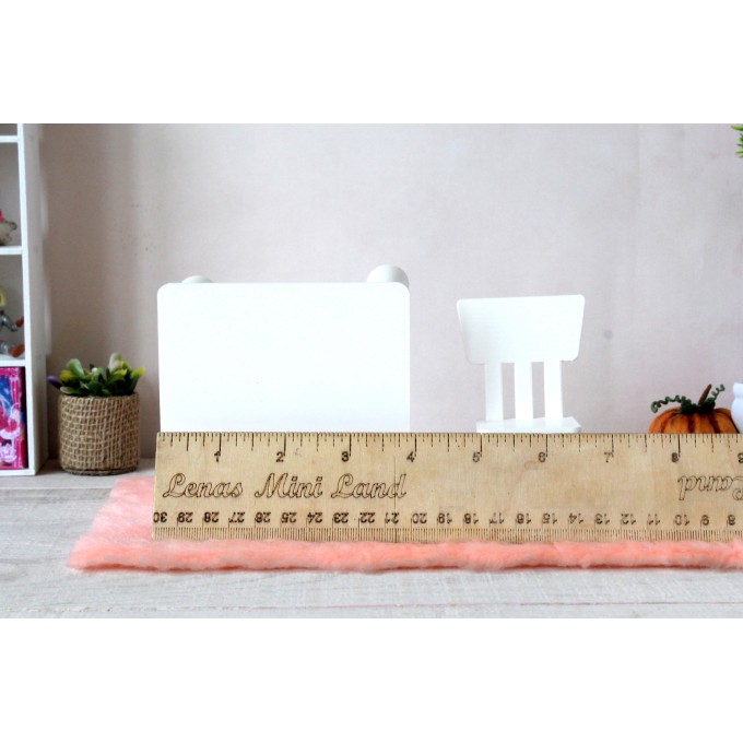 Miniature Mammut chair table set, 1:8 scale dollhouse 