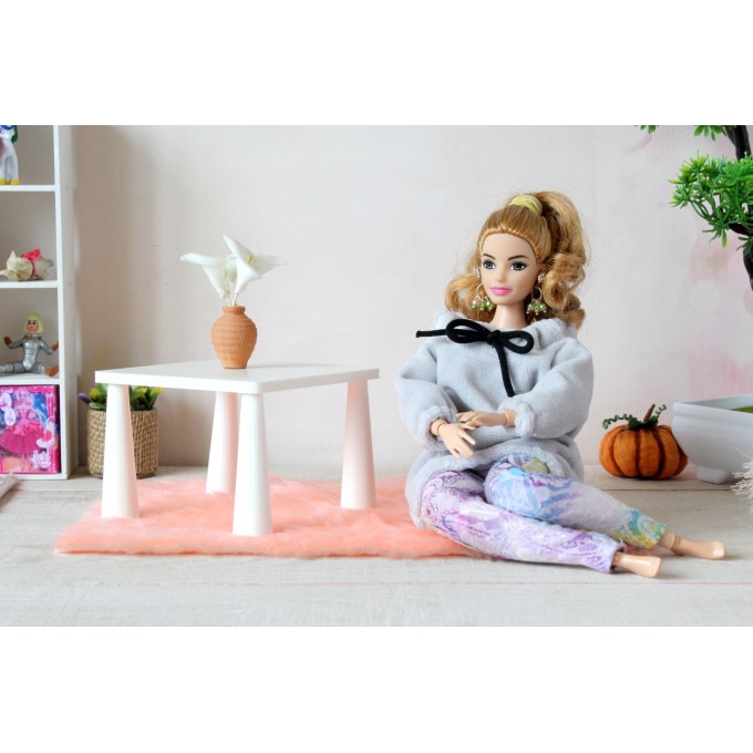 Miniature Mammut chair table set, 1:8 scale dollhouse 
