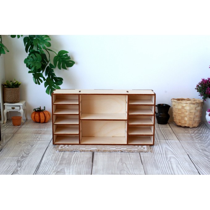 Miniature chest of drawer, dollhouse TV table buffet 