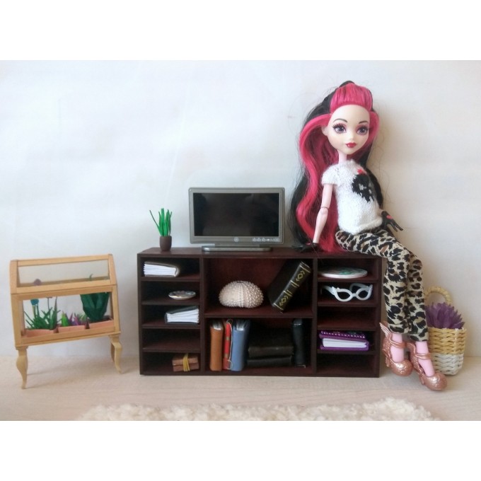 Miniature chest of drawer, dollhouse TV table buffet 