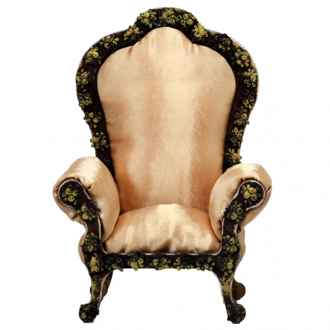 Miniature chair royal luxury 1:6 scale dollhouse furniture
