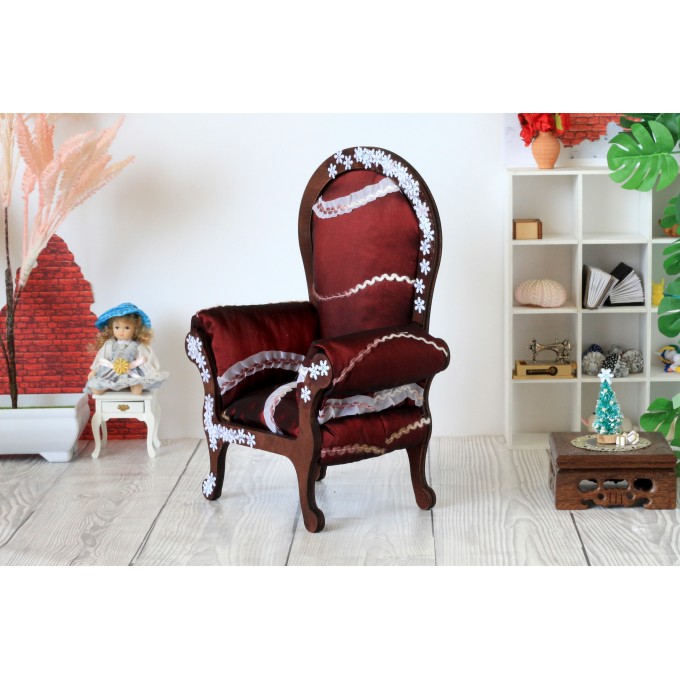 Dollhouse chair decorative handmade miniature furniture